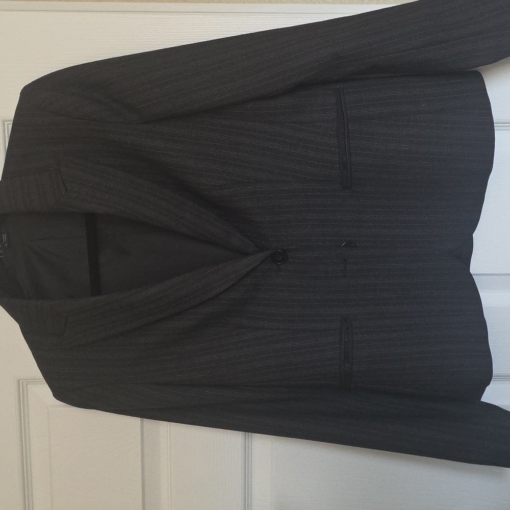 Theory Charcoal Pinstripe Blazer